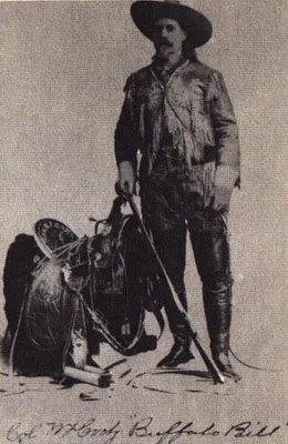 Buffalo Bill (William F. Cody) v loveckém obleku