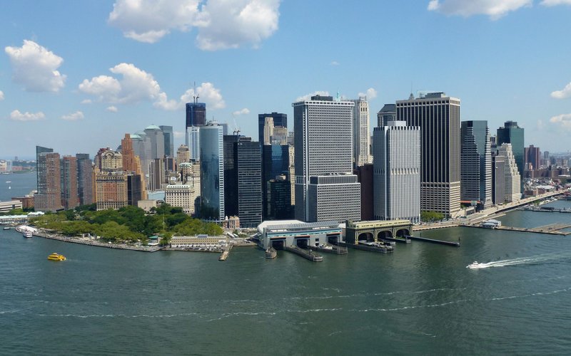 Let vrtulníkem nad Manhattanem, New York